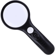 Magnifying Glass, 45X Handheld Reading Magnifying Glass with 3 LED Lights - Super High Clarity Lightweight Magnifier for Reading Books, Macular