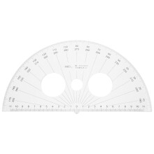 HOODANCOS Plastic Protractor 180 Degrees Half Circle Angle Measurement Tool 9.6 Inch Math Stationery for Students Teachers Architects Drawing