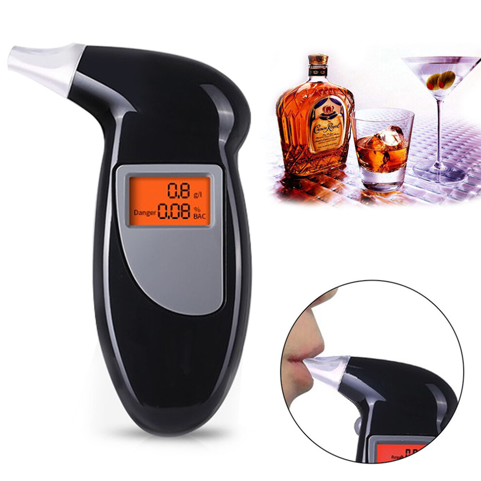 Police Digital Breath Alcohol Analyzer Tester LCD Breathalyzer Test Detector