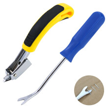 Staple Puller Tool with U tip Fastener Remover, Heavy Duty Staple Remover Staple Removers Strength Staple Puller Removing for Furniture Floor Wooden