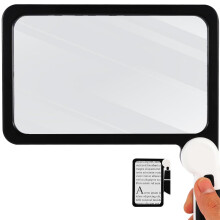 5X Magnifying Glass with Light, Lightweight Handheld Magnifier for Reading, Magnifier with 48 LED Light and Anti-Glare Lens, 3 Dimming Modes, Suitable