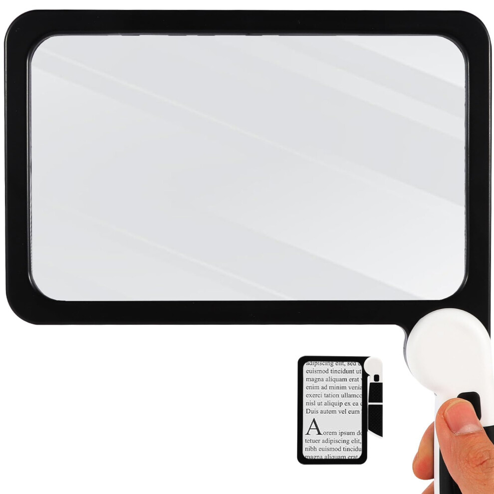 Lzhios Light 5X Magnifying Glass With Weight Handheld Magnifier For Reading, Magnifier With 48 Led And Anti-Glare Lens, 3 Dimming Modes, Suitable
