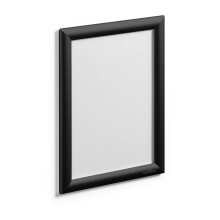 Durable Aluminium Snap Frame A4 - Black - Pack of 1 - Wall Mounted Via Self-Adhesive Pads or Screw Set - for Displaying Menus, Posters, Safety Info,