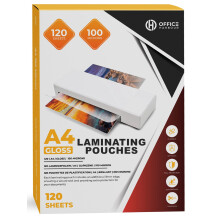 A4 Laminating Pouches ? 120 Sheets | 100 Micron | Gloss Finish | Waterproof, Durable, Trimmable, Wipeable | 3mm Border for Smooth Sealing | Perfect