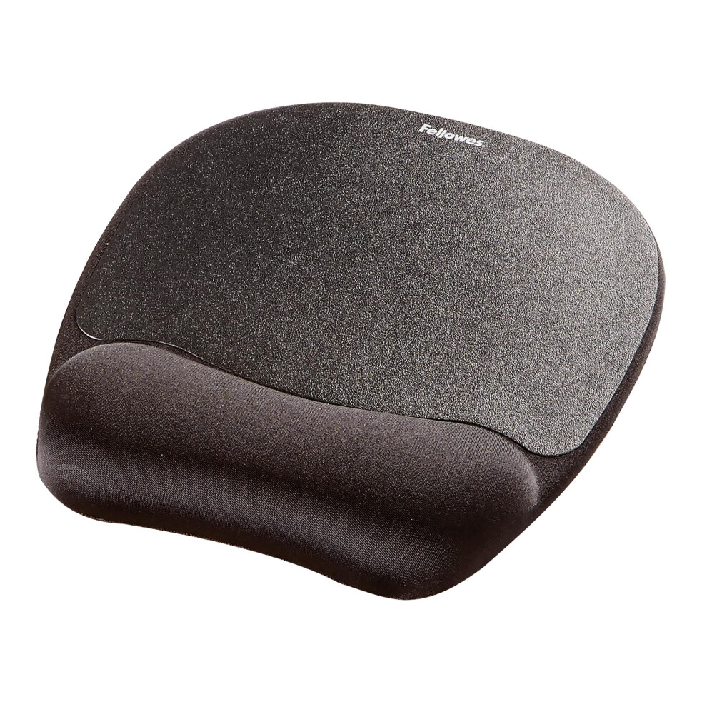 Fellowes Everyday Mousepad With Wrist Support - Ergonomic Mousepad For Computer Laptop, Ergonomic Wrist Rest - Black