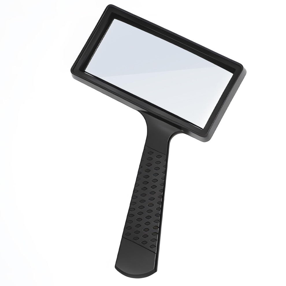 Alrhso 10X Magnifying Glass Rectangle Reading Magnifier Large Handheld Magnifying Glasses Scratch Resistant Glass Lens For Observation Reading Hobbies Nature