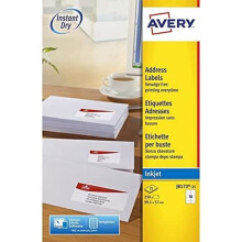Avery J8173?25 Address Labels ? 250 Self?Adhesive Labels (99.1 ? 57 mm) on 25 A4 Sheets | QuickPEEL? Inkjet Mailing & Shipping Stickers
