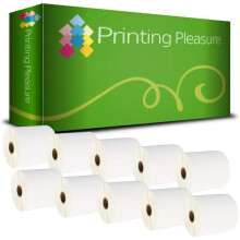 Printing Pleasure 10 x Zebra 100mm x 50mm Compatible Direct Thermal Labels for Zebra Type Printers | 1000 Labels per Roll