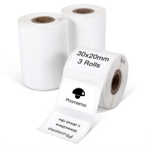 Phomemo 3 Rolls M110 Label,1.18"x0.79" (30x20mm), Multi-Purpose Self-Adhesive Thermal Label for Phomemo M110 M220 M221 M120 M150 M250 M260 M108 M100