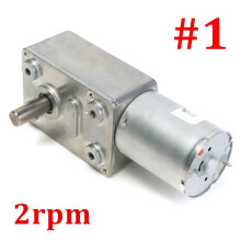 (2 RPM) 2RPM-120RPM Reversible High Torque Turbo Worm Geared Motor DC 12V Reduction