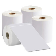 MFLABEL 4 Rolls 1000 Labels 4? X 6?(101mm x 152mm) Direct Thermal Labels, 250 Labels Per Roll, Permanent Adhesive, White Mailing Postage Shipping
