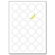 24 per sheet, 150 sheets, 40mm A4 Round White Sticker Paper Circle Labels, Laser/Inkjet Printing