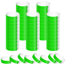 500 Pcs Paper Wristbands for Events, Waterproof Neon Wristbands Wrist Party Bands Entrance Wristbands Paper Arm Bracelets for Events Music Festival