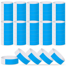 ASTARON Event Wristbands 200 Pcs Paper Wristbands for Events Waterproof Event Bracelets Arm Bands Blue Party Wristbands for Events Clubs Lightweight