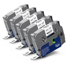 Welabel 5X Compatible for TZe 9mm Label Tape for Brother TZe-221 TZ-221 Tze221 0.35 Laminated Tape for P-Touch PT-H101C PT-H105 PT-P750W PT-H100R