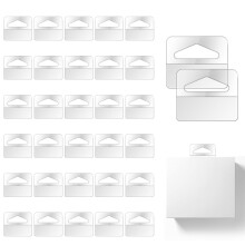 200PCS Plastic Tags Sticky Tabs for Wall Hanging Clear Slot Hole Sticky Hang Tags Self Adhesive Sticker Hanger Hanging Tabs for Sale Items, Store
