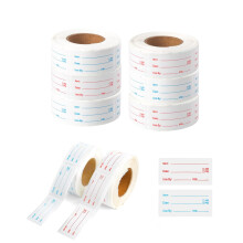 YKUKIZEE 6 Roll 3000 Pieces Food Date Labels Stickers Self-Adhesive Removable Freezer Labels 1 x 2 Inch Dissolvable Food Label Stickers Easy Peel Off