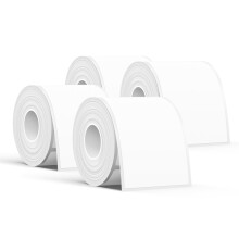 SUPVAN T50M Series Label Maker Tape, 4 Rolls 50mm ? 80mm 100 Labels/Roll Genuine Laminated Thermal Label Tape Refill, Waterproof Oilproof Highly
