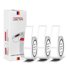 ORGBRO Label Maker Tape, 3 Rolls Waterproof DIY Self-Adhesive Labels for X1 Label Printer 0.47"?1.57"(12?40mm), Thermal Print Paper for Classification