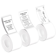 NIIMBOT 3 Rolls Label Maker Tape Thermal Paper Waterproof Labels Thermal Printer Labels with Self-Adhesive for B21/B1/B3S Label Maker 50?80 mm(White*3