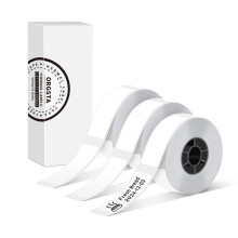 ORGSTA Label Stickers Self Adhesive Sticky Thermal Printer Paper White 12 ?40mm, 160/roll, 3 Rolls for S001 Portable Printer