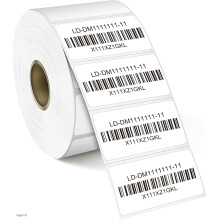 L LIKED 1" x 2" Removable Direct Thermal Labels with Perforated Lines, Water and Oil Resistant, Compatible with Rollo, Zebra Desktop Printers and More