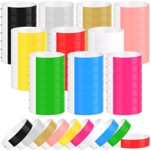 BOUBONI 300 Pcs Paper Wristbands for Events Water Resistant Paper Wristbands Sticky Rolls Bracelet for Events Clubs Music Festival Concert(Multicolor)