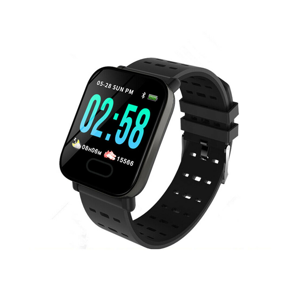 Black (Black) A6 Smart Wristwatch Heart Rate Monitor Blood Pressure Watch For Android Supply