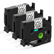 MarkField TZe-131 Clear 12mm Compatible with Brother P-Touch Label Tape 12 mm 0.47 Laminated Black on Transparent Tape for Brother Label Printer