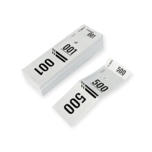 500 Detachable Numbered Cloakroom Tickets ? 4.7x1.6 inches Thick Paper 120g/m? ? Cloakroom Tickets for Party, Bar, Concert, Festival, Association,