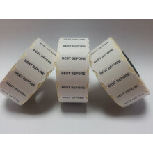 CT4 26mm x 12mm Price Gun Labels - Printed 'Best Before' - 10 Rolls / 15,000 Labels