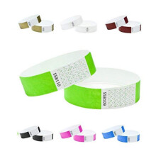 Tyvek Wristbands 3/4 inch 100 Pack, Paper Like Bracelets Used for Events, Nightclubs, waterparks etc. (Neon Green)