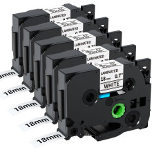 Fimax Tze-241 18mm Compatible with Brother Label Printer Tape 18mm Replacement for Brother P-Touch Label Maker Tape TZe241 TZ-241 for PT-E300 D450