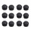 12 Pcs 25mm Dia Plastic Round Tube Inserts End Blanking Caps Black 2