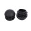 12 Pcs 25mm Dia Plastic Round Tube Inserts End Blanking Caps Black 3