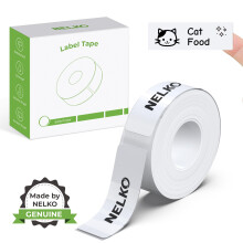 Nelko Genuine P21 Label Maker Tape, Adapted Print Paper, 14x50mm (0.55"x1.97"), Standard Laminated Labeling, Multipurpose, 180 Tapes/Roll, 1 Roll,