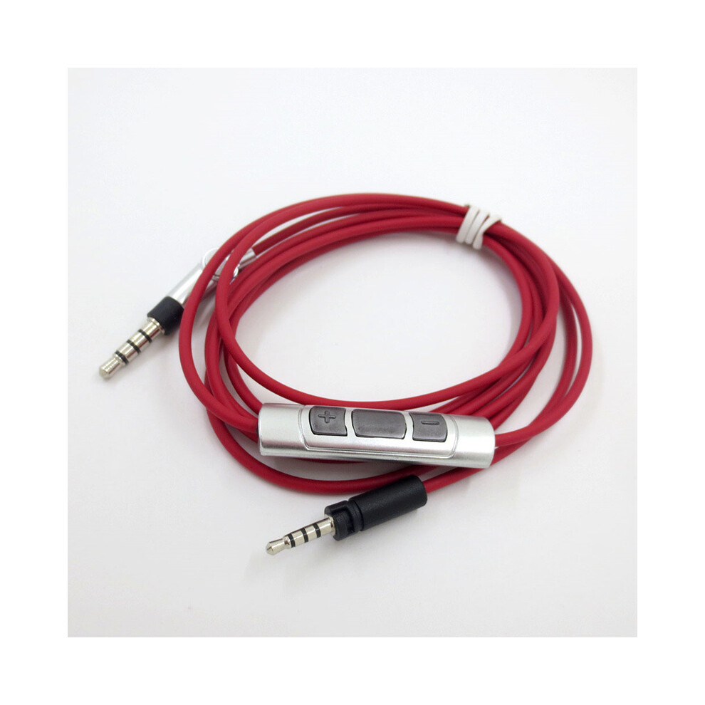 (Red) Cable Remote & Mic For Sennheiser Momentum 1.0 2.0 Over-Ear On-Ear Headphones Red 110691418944