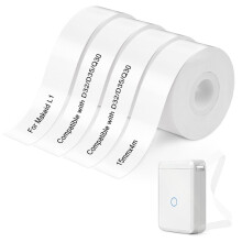 4 Rolls Qutie Label Maker Tape Waterproof DIY Self-Adhesive Label Compatible for Qutie P15/P12/Q2/HP1/HP4/D32/D35 Thermal Printer Labels for Name