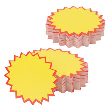 JOIKIT 400 PCS 8 x 11cm Promotion Price Tags, Retail Sale Signs, Blank Star Burst Sales Price Label for Store, Shop, Grocery