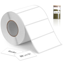 ilauke 1000 Labels Stickers 100x50mm, Address Labels On a Roll, Self-Adhesive White Sticky Labels for Jars, Bottle, Package