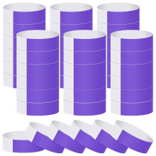 ASTARON Event Wristbands 200 Pcs Paper Wristbands for Events Waterproof Event Bracelets Arm Bands Purple Party Wristbands for Events Clubs Lightweight
