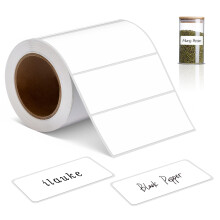 ilauke Address Labels, 300 Sticky Labels on Roll, 89mm x 36mm Self Adhesive Label Stickers for Shipping, Filing, Storage & Food Container,