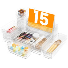 A-LuGei ?Military Grade? Drawer Organisers, ?4????? Clear Makeup organiser, ?Holds 88 Items? Bathroom Organisers and Storage, Plastic Organiser