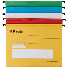 Esselte 93042 Classic A4 Vertical Suspension Files - Assorted Colours, Pack of 10