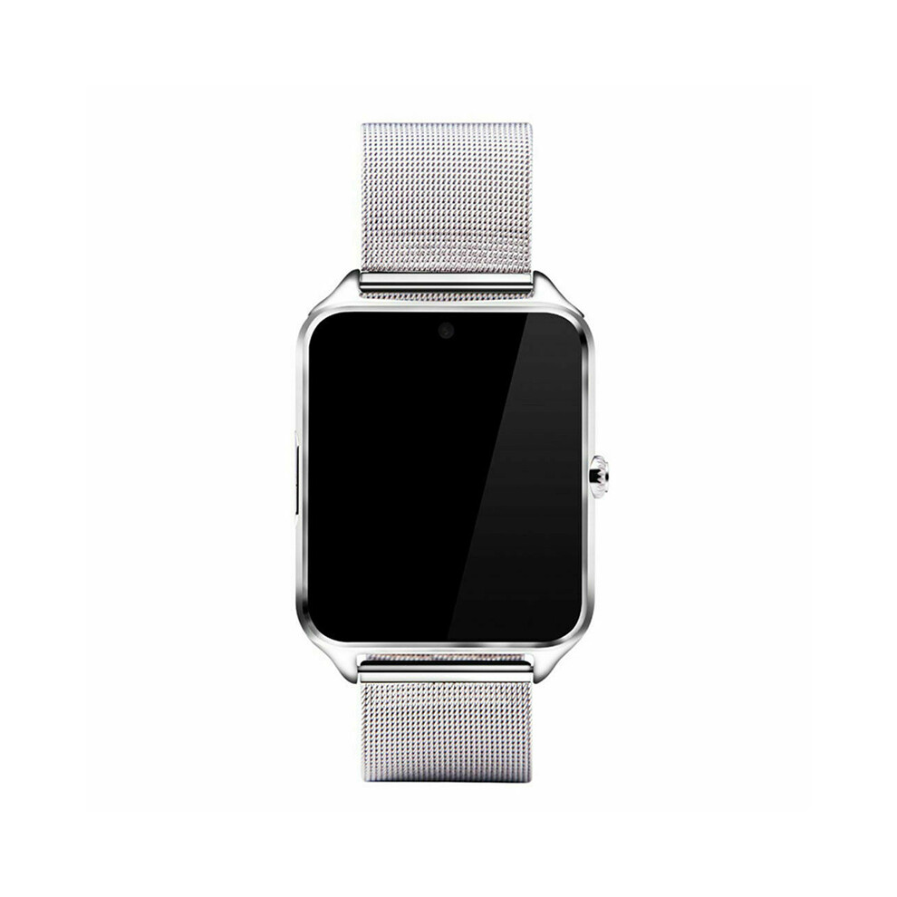 (Silver) Z60 Metal Smart Bluetooth Watch Gsm Sim Card For Android Ios Phone Mate Camera Silver 110691424273