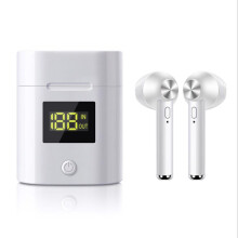 (White) Bluetooth 5.0 Headset TWS Wireless Earphone In-Ear Earbuds Stereo Headphone