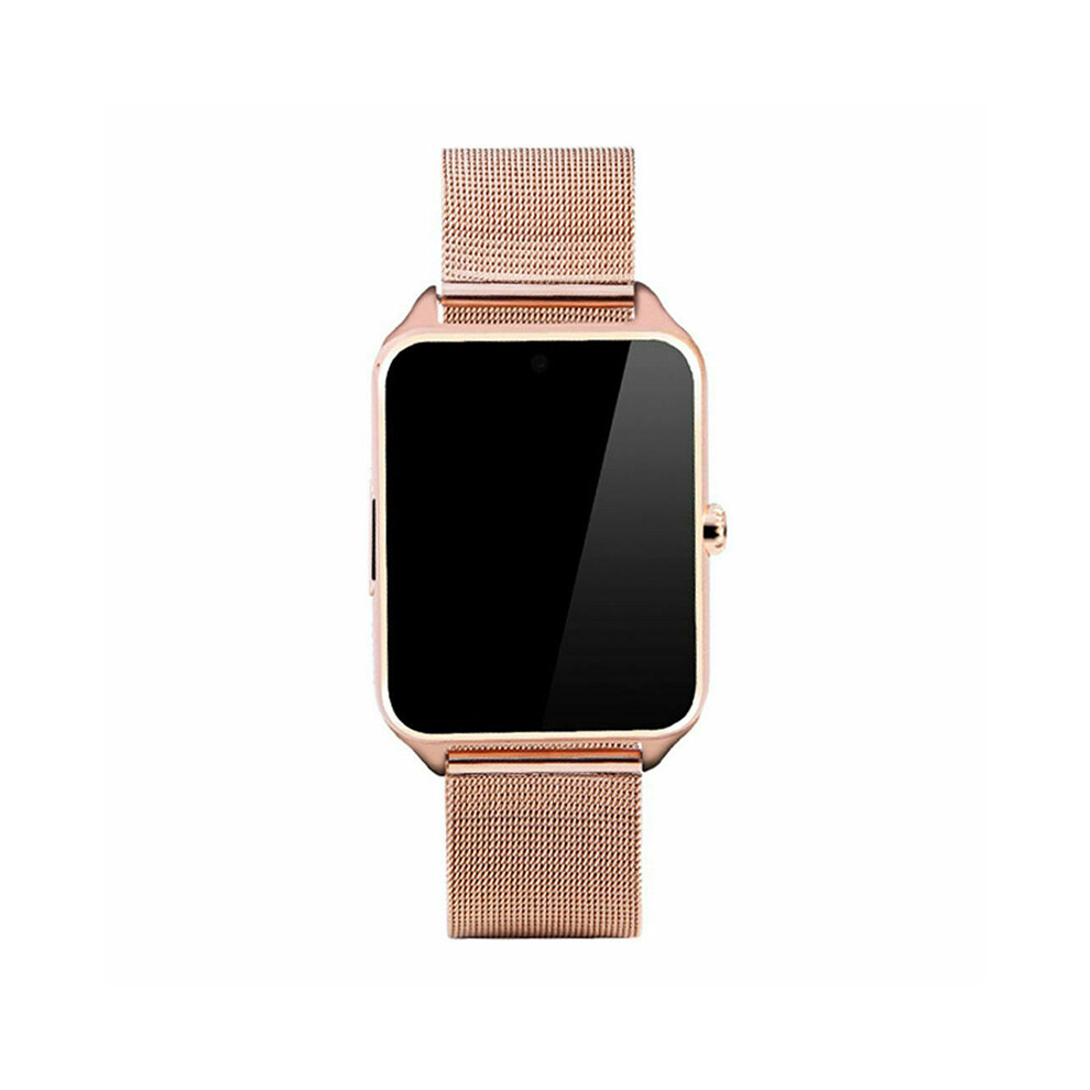 (Gold) Z60 Metal Smart Bluetooth Watch Gsm Sim Card For Android Ios Phone Mate Camera Gold 110691424280