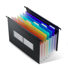 ThinkTex A4 Plastic Expanding Suspension File Folder, 7 Innovative 3cm Accordian Pockets, Large Capacity, Multi-Color Tabs - 1 Pack
