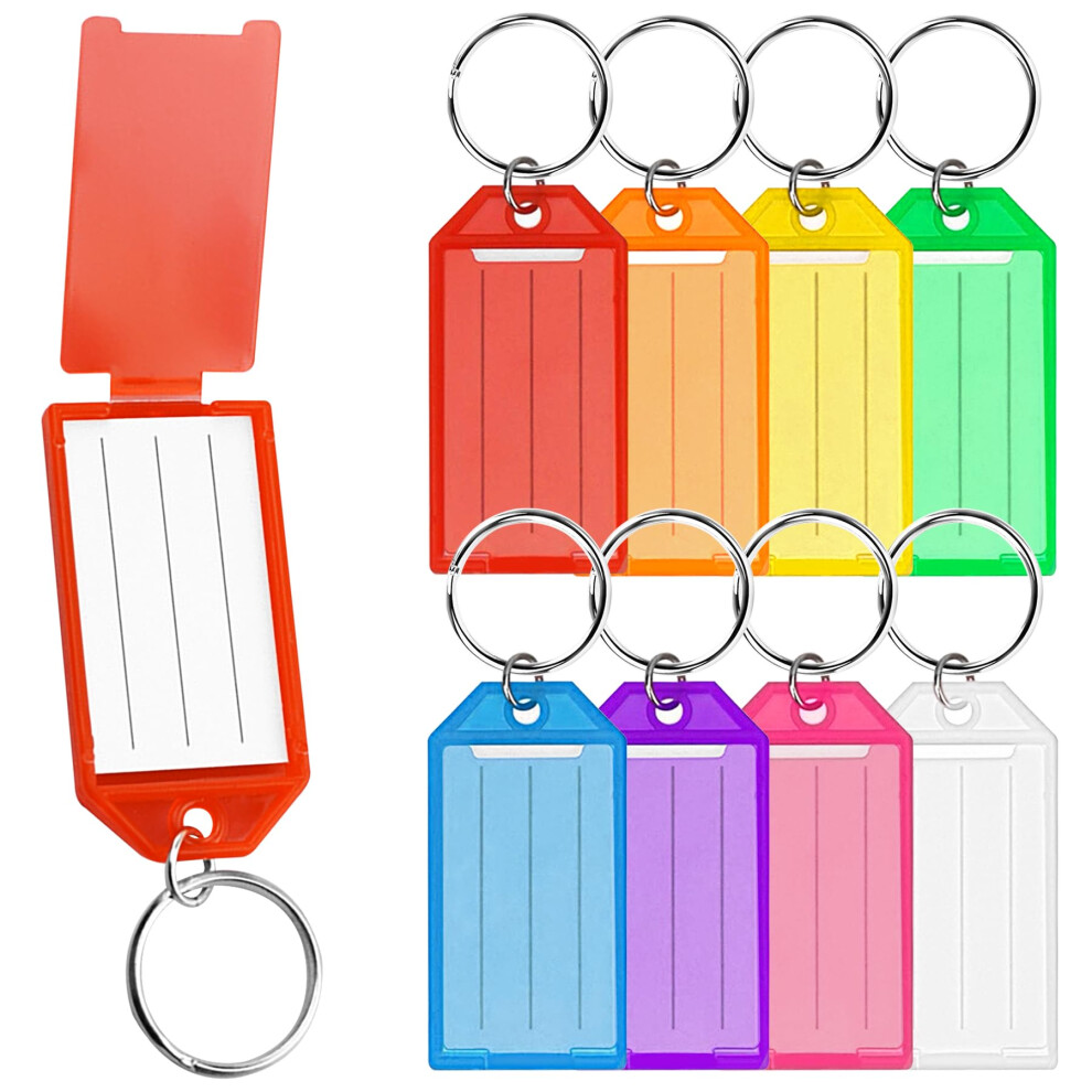 Oiotuyi 40 Pack Durable Key Tags With Labels And Split Rings, Assorted Color Key Labels Tags For Organizing And Identification 5051303175907