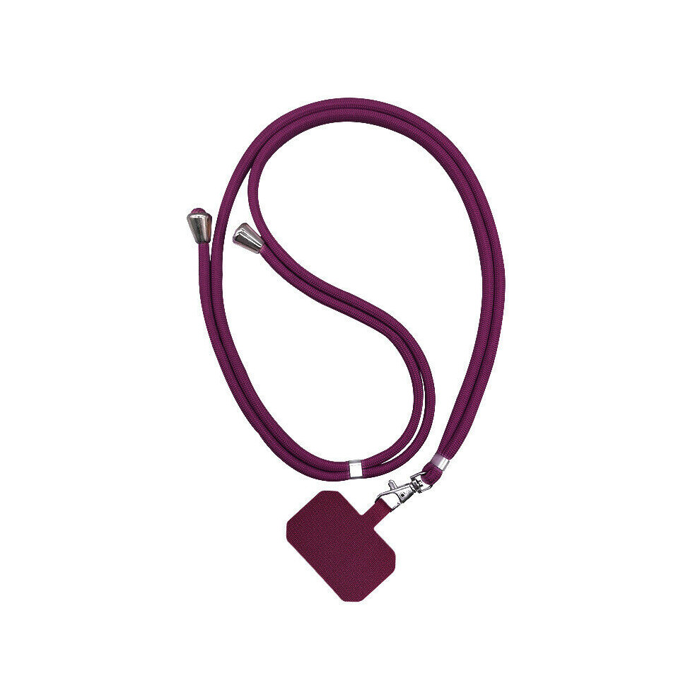 (Red Wine) Universal Crossbody Nylon Patch Phone Lanyards Mobile Phone Strap Lanyard Unisex 320997862543